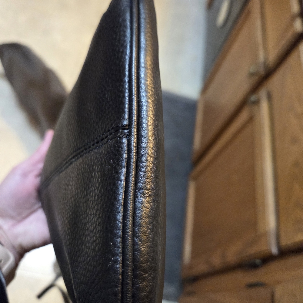 Calvin Klein Black Leather Crossbody with Silver Accents - Picture 9 of 10